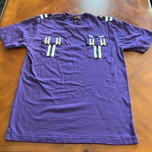 Atti Mens Purple Knit Shirt with Pockets and Epaulettes